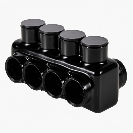 Malibu IC-4 Four-Port Multi-Cable Splice Insulated Connector for 3/0, 250 MCM, and 500 MCM