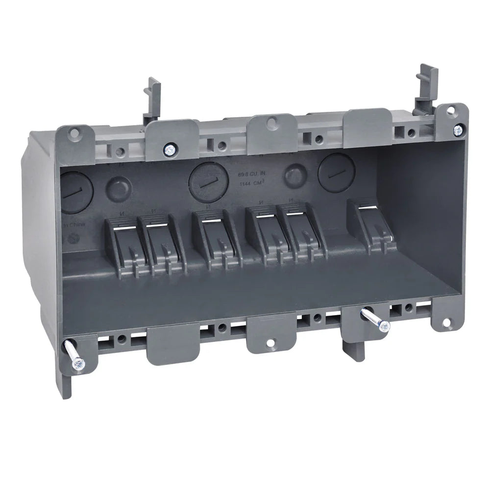 Malibu MapleBox™ P4GT Non-Metallic Four-Gang Outlet Box - Old Work, 69 Cubic