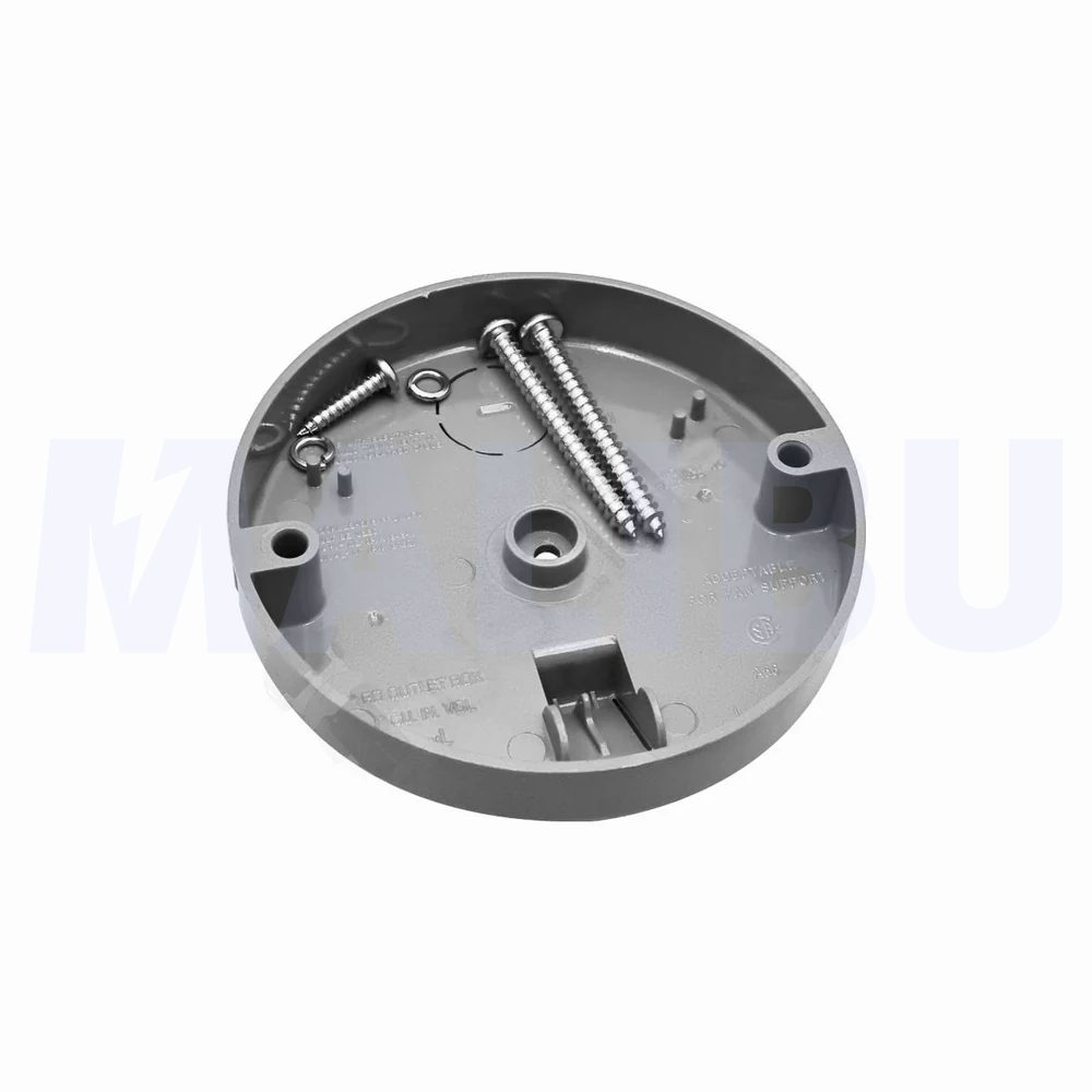 Malibu P4PB Non-Metallic Pancake Ceiling Fan Box With Mounting Screws, 8 Cubic