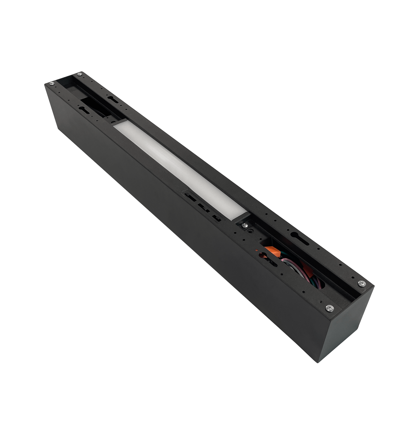 Malibu LightStream™ 2 ft. LED Linear Light - Selectable Wattage & Color, Suspended Up/Down Lighting (6 - Pack, Black) - Malibu