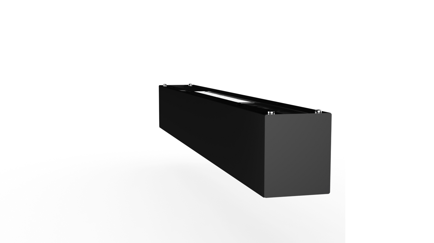 Malibu LightStream™ 4 ft. LED Linear Light - Selectable Wattage & Color, Suspended Up/Down Lighting (4 - Pack, Black) - Malibu