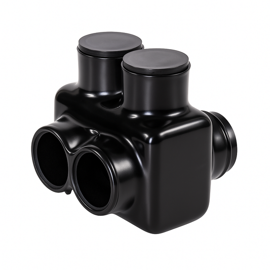 Malibu IC-2 Two-Port Dual Entry Splice Insulated Connector for #4, #2, 1/0, 2/0, 3/0, 250 MCM, and 500 MCM