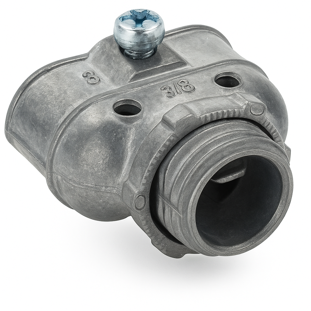 Malibu Duplex Connector – 3/8" for AC/MC & Non-Metallic Cables