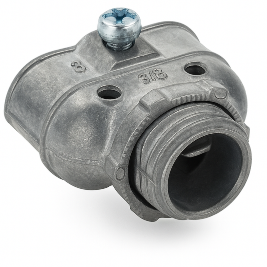Malibu Duplex Connector – 3/8" for AC/MC & Non-Metallic Cables