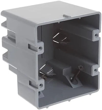 Malibu MapleBox™ P2GSAB Non-Metallic Two-Gang Adjustable Depth Device Box, New Work 38 Cubic
