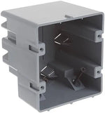 Malibu MapleBox™ P2GSAB Non-Metallic Two-Gang Adjustable Depth Device Box, New Work 38 Cubic
