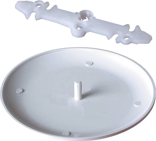 Malibu CBC1 Adjustable 3-1/2" to 4" White Ceiling Box Cover with Mounting Bracket