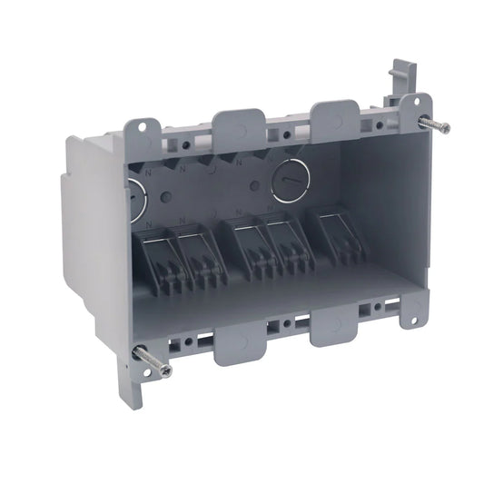 Malibu P3GT Non-Metallic Three-Gang Outlet Box - Old Work, 38 Cubic