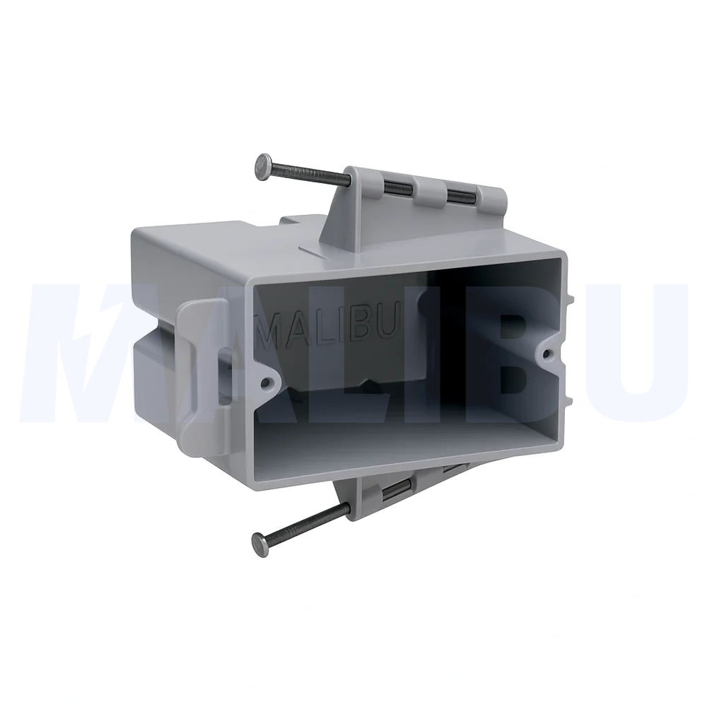 Malibu P1GN-H Non-Metallic One-Gang Horizontal Wall Box - New Work, 22 Cubic