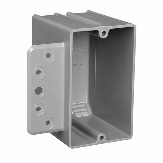 Malibu MapleBox™ P1GSB Non-Metallic One-Gang Outlet Box with Side Bracket - New Work, 18 Cubic