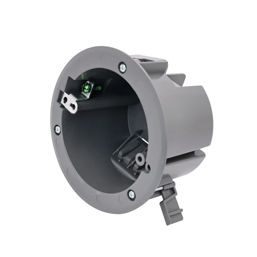 Malibu P4RT-G Non-Metallic Four-Inch Round Outlet Box with Ground - Old Work, 18 Cubic
