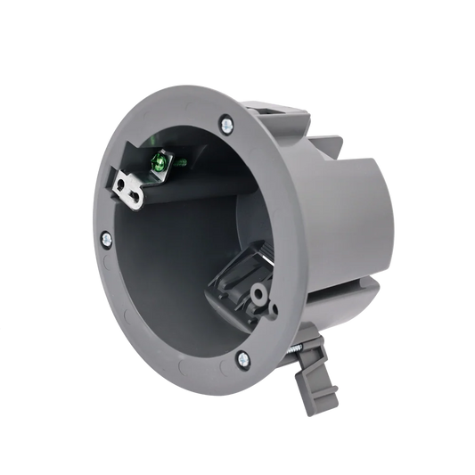 Malibu P4RT-G Non-Metallic Four-Inch Round Outlet Box with Ground - Old Work, 18 Cubic