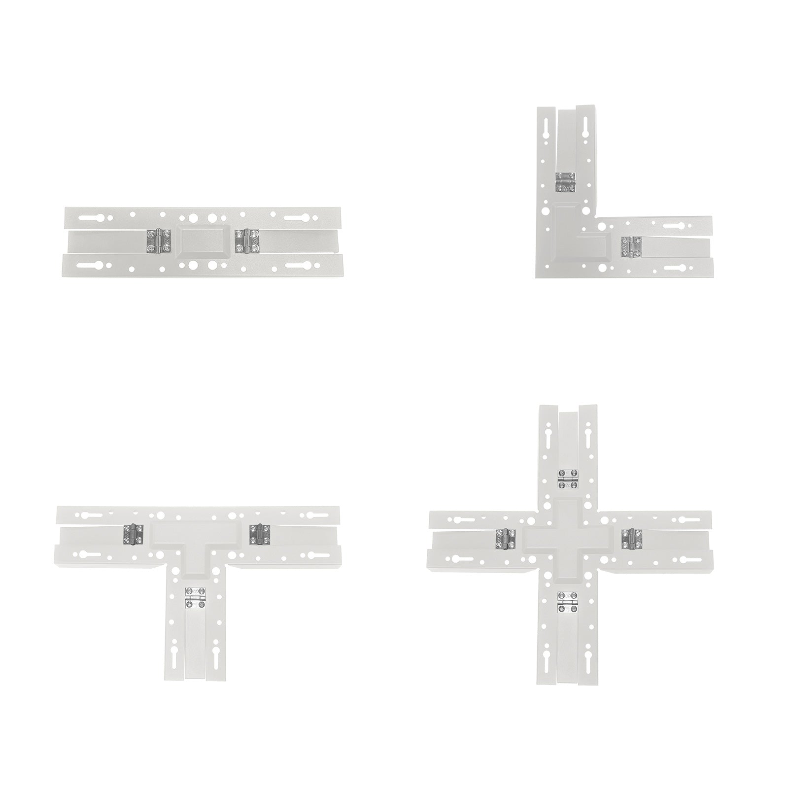 Malibu Linking Brackets for LightStream™ 2/4/8 ft. Suspended LED Linear Light - I, L, T, X Shapes, Black/White Finish - Malibu