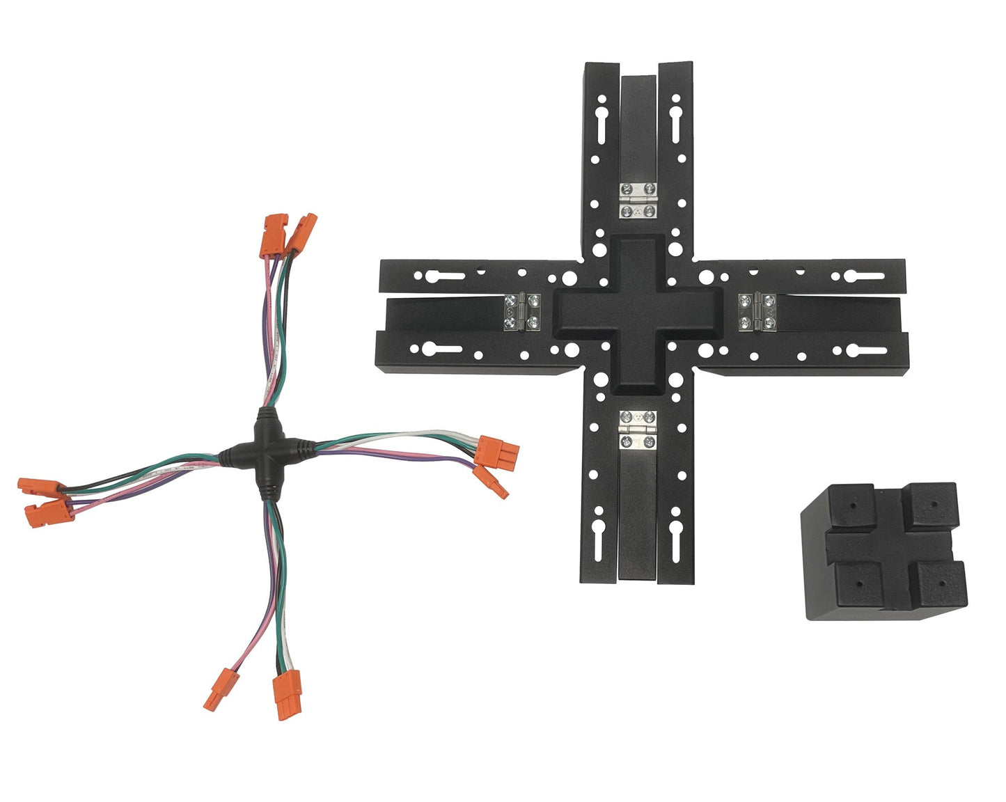 Malibu Linking Brackets for LightStream™ 2/4/8 ft. Suspended LED Linear Light - I, L, T, X Shapes, Black/White Finish - Malibu