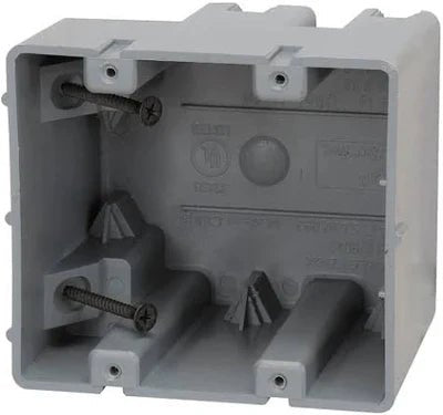 Non - Metallic Two - Gang Adjustable Depth Device Box, New Work 38 Cubic - Malibu