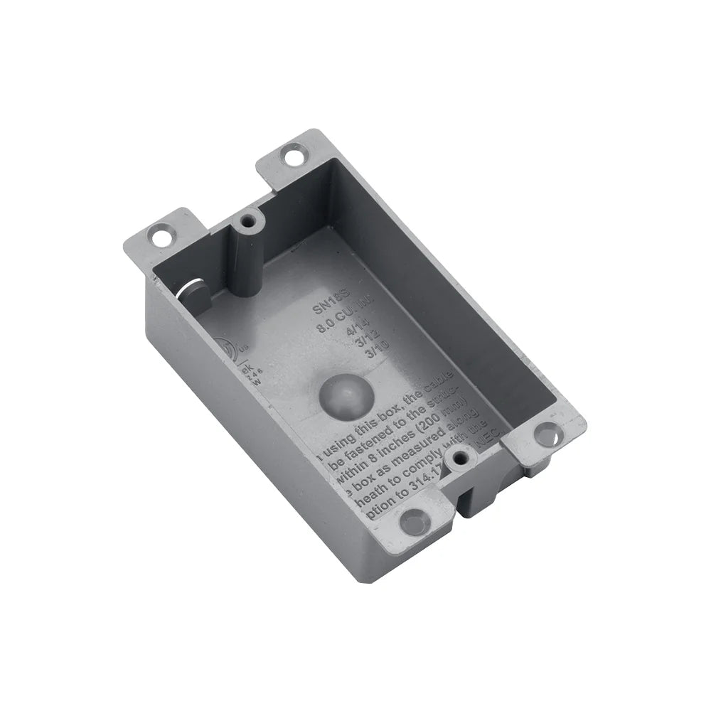 Malibu MapleBox™ P1GT-8 Non-Metallic One-Gang Outlet Box – Old Work, 8 Cubic
