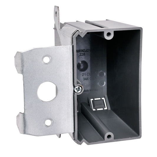 Non-Metallic One-Gang Adjustable Vertical Wall Box - New Work, 21 Cubic - Malibu